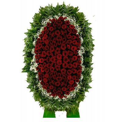 Венок из живых цветов ВЖ-124